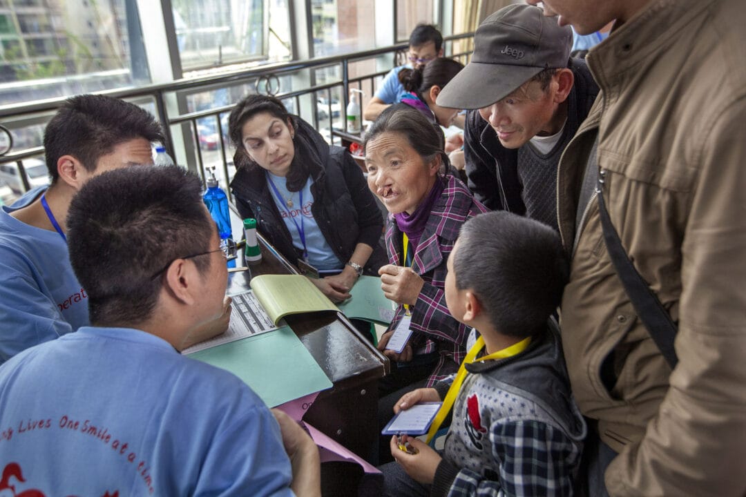 Shang Rong before her life-changing cleft surgery