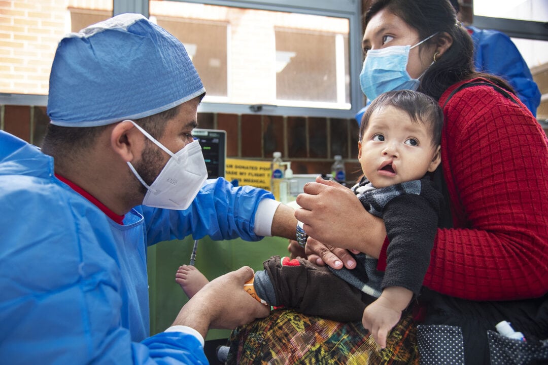 Brandon receiving his full medical evaluation in Guatemala. Photo - Rohanna Mertens