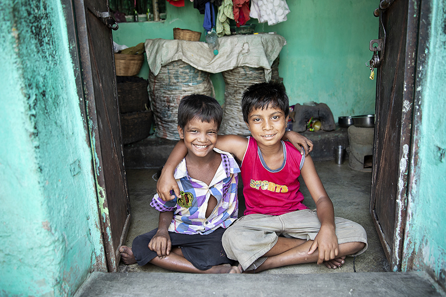Monu and Bipul one year after receiving surgery from Operation Smile. Photo: Jasmin Shah.