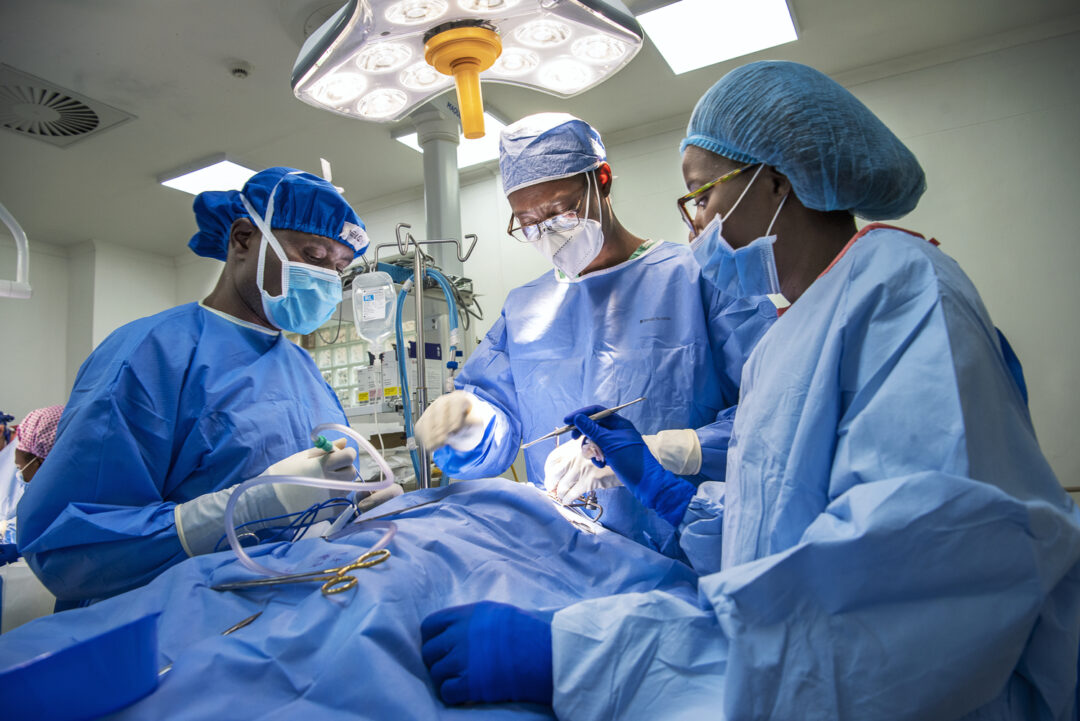 Dr Elliot Arko Boahm during a surgery in Lilongwe, Malawi